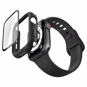 Spigen Thin Fit 360 -suojakuori mallille Apple Watch 44 mm – musta