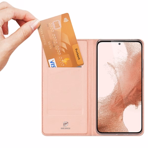 Dux Ducis Skin Pro Suojakuori Samsung Galaxy S23+:lle - läppäkuori korttilompakko jalusta vaaleanpunainen