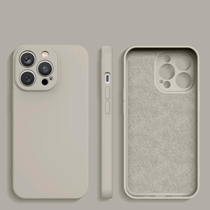 Silikonikotelo iPhone 14 Plus silikonisuojus beige