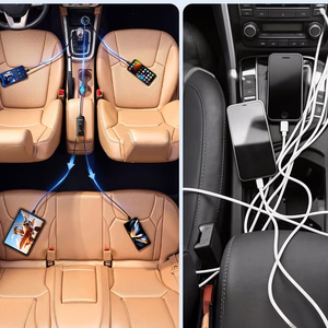 Orico ChargeClip 108W autolaturi 2x USB-A + 4x USB-C pidikkeellä - musta