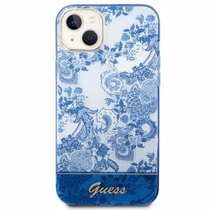 Guess GUHCP14MHGPLHB iPhone 14 Plus 6.7" sininen/sininen kovakotelo Porcelain Collection