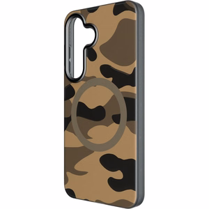 Suojakuori Samsung S25:lle Forcell F-Protect Levels Dual Layer 4D MagSafe-yhteensopiva Military Drop-Test desert camo