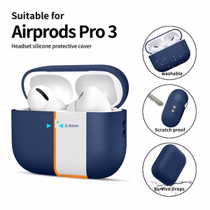 Tech-Protect Silikoninen Suojakuori AirPods Pro 3 -lle - laivastonsininen