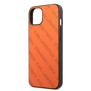 Karl Lagerfeld Perforated Allover Suojakuori iPhone 13 / 14 / 15 6.1" - Oranssi
