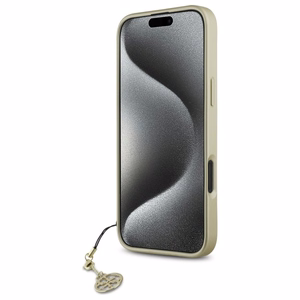 Guess 4G Charms Collection suojakuori iPhone 16 Plus:lle - ruskea