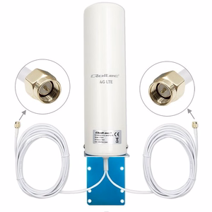 Qoltec 57044 4G LTE DUAL ympärisäteilevä ulkoantenni, 5 dBi