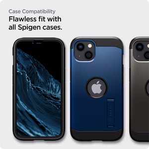 Spigen ALM Glass FC tempered glass for iPhone 13 / 13 Pro / 14 / 16e / 17e - black 2 pcs.