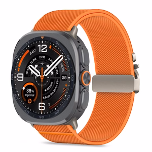 Tech-Protect Nylon Clasp -ranneke mallille Samsung Galaxy Watch Ultra 47 mm – oranssi