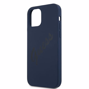 Guess GUHCP12LLSVSBL iPhone 12 Pro Max 6.7" sininen/sininen kovakotelo Script Vintage