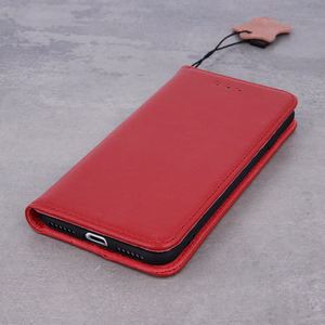Genuine Leather Smart Pro iPhone 17 Pro 6,3:lle tummanpunainen