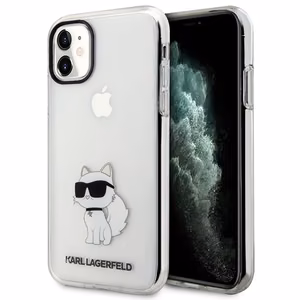 Karl Lagerfeld Ikonik Choupette -suojakuori iPhone 11 / Xr:lle - läpinäkyvä