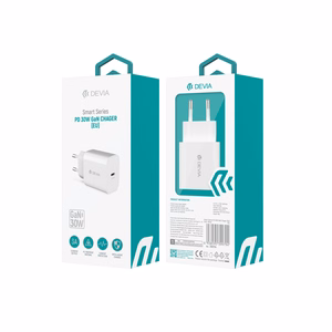 Devia Smart PD GaN -seinälaturi, 30 W, 1 × USB-C, valkoinen