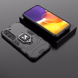 Wozinsky Ring Armor suojakuori Samsung Galaxy S23+:lle panssaroitu kuori magneettinen pidike rengas musta