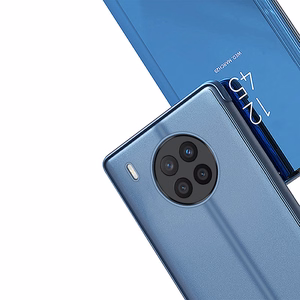 Clear View Case cover for Huawei nova 8i cover with a flap black