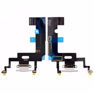 Lataausportti yhteensopiva Apple iPhone XR kanssa flex-kaapelilla / valkoinen / OEM