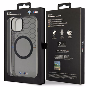BMW BMHMP14SHGPK Suojakuori iPhone 14 6.1" harmaa/harmaa Pattern MagSafe