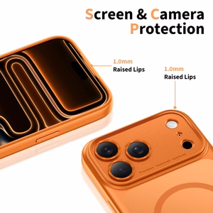 Tech-Protect Magpeak MagSafe CC Suojakuori iPhone 17 Pro Max:lle - Matta oranssi