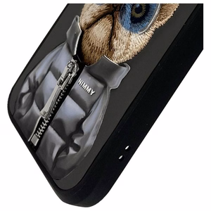 NIMMY suojakuori COOL&CUTE 2.0 Koira iPhone 15 Pro:lle musta