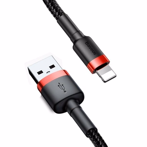 Baseus Cafuel USB Lightning kaapeli 2,4A 0,5m (punainen+musta)