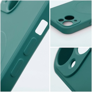 Suojakuori Samsung A37:lle Silicone Mag Cover MagSafe-yhteensopiva vihreä