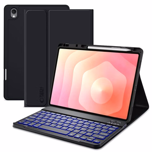 Tech-Protect SC Pen -suojakuori Bluetooth-näppäimistöllä Samsung Galaxy Tab S12+ 12.4" X840 / X846B -mallille, musta