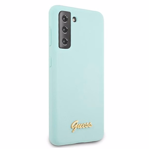 Guess GUHCS21MLSLMGLB S21+ G996 blue/blue hardcase Silicone Script Metal Logo