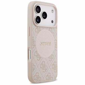 Guess 4G Circle Classic Logo MagSafe Suojakuori iPhone 17 Prolle - vaaleanpunainen