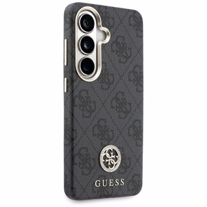 Guess suojakuori 4G Rhinestone Round Logo MagSafe Samsung Galaxy S26:lle musta