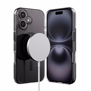 Crong Clear MAG Pro MagSafe suojakuori iPhone 16 -laitteelle, musta
