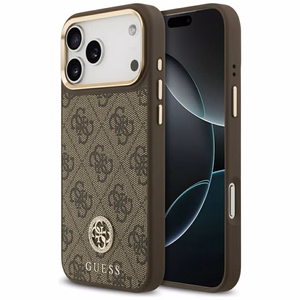 GUESS Suojakuori IPHONE 17 Pro Max MagSafe GUHMP17XP4GRMDEW (PU W/ 4G Strass Logo) ruskea