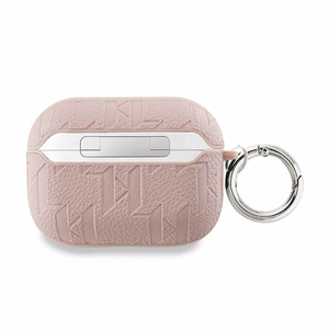 Karl Lagerfeld Monogram Karl & Choupette Head suojakuori AirPods Pro 2:lle - vaaleanpunainen