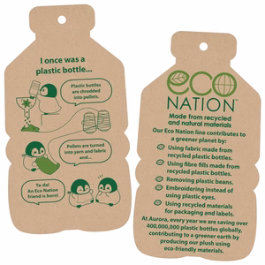 Eco Nation ympäristöystävällinen rauskupehmolelu, 30 cm