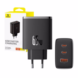 Baseus OS-Cube Pro seinälaturi 2x USB-C + USB 65W musta