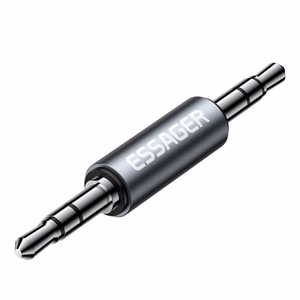 Adapter Essager "AuX" Black (In: Male AUX / Out: Male AUX )