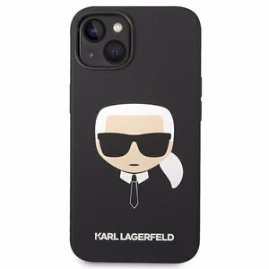Karl Lagerfeld Silicone Karl's Head MagSafe suojakuori iPhone 14 Plus:lle - musta