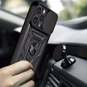 Hybrid Armor Camshield kotelo iPhone 13 Pro panssaroitu kotelo kamera suojus vaaleanpunainen