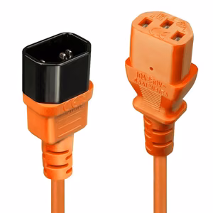 LINDY IEC Power Extension Cable 0.5m Orange 30473