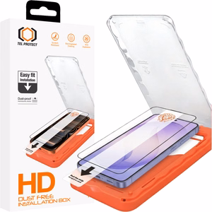 Tel Protect Dust-Free Easy Fit HD Titan karkaistu lasi Samsung Galaxy S26 Plus musta (sormenjäljen avauksella)