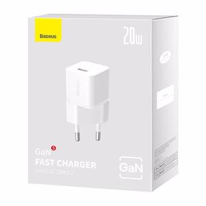 Mini-seinälaturi Baseus GaN5 20W (valkoinen)