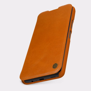 Nillkin Qin Asia Asia Xiaomi Redmi Note 11T 5G / Note 11S 5G / Note 11 5G (Kiina) / Poco M4 Pro 5G Camera Cover Holster Cover Flip Case Brown