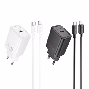 Puhelinlaturi Hoco USB C QC PD 20W + kaapeli USB C - Lightning N60 musta