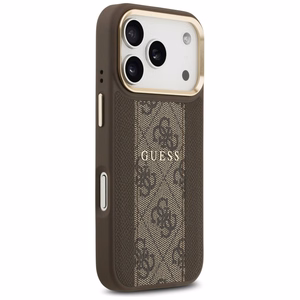 Guess Suojakuori iPhone 17 Pro HC MAGSAFE PU W/ 4G PU STRIPE ruskea