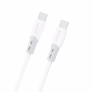Dudao L25SC 60W USB-C - USB-C -kaapeli pehmeällä silikonisuojalla 2m - valkoinen