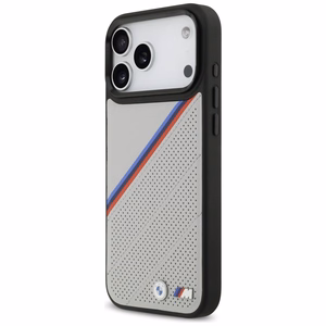 BMW M Tricolor Metal Logo MagSafe Suojakuori iPhone 17 Pro Max:lle - Harmaa