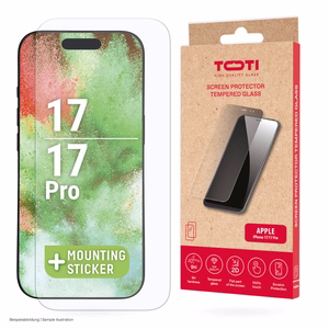 TEMPERED glass 2D screen protector full cover for iPhone 17/16 Pro Transparent