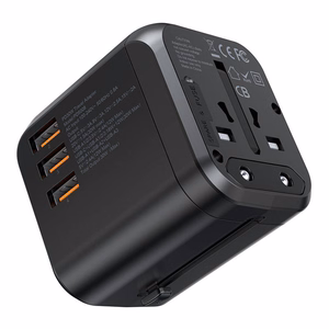Universal Travel Charger Choetech PD5008 30W USB-C/3xUSB-A black