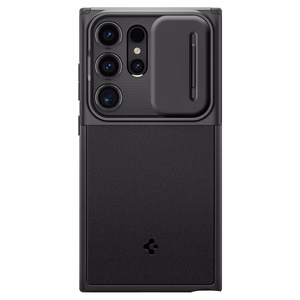 Spigen Optik Armor suojakuori Samsung Galaxy S24 Ultra:lle musta