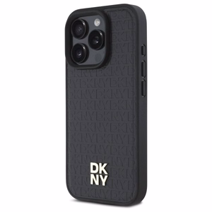 DKNY Repeat Pattern Stack Logo MagSafe Suojakuori iPhone 16 Pro Max:lle - musta