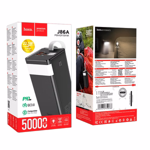 Hoco J86A varavirtalähde 22,5W QC 3.0 50000 mAh musta