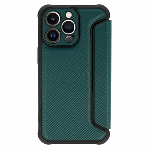 Razor Carbon Läppäsuojakuori iPhone 13 Pro Max:lle tummanvihreä